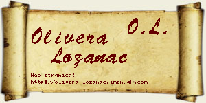 Olivera Lozanac vizit kartica